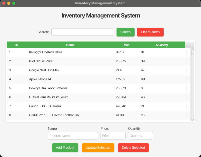 Main Dashboard Screenshot